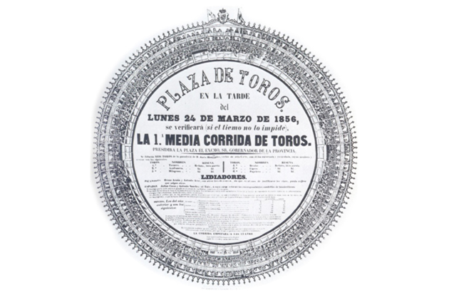 i+Diseño. Cartel de toros circular anónimo. 1856
