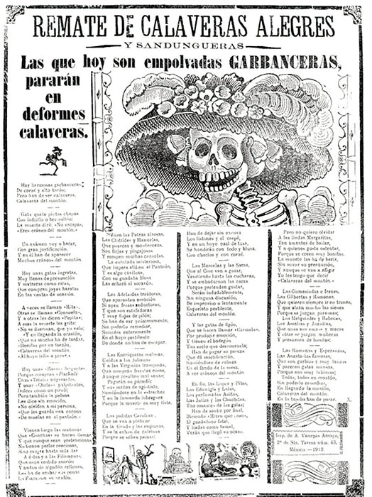 i+Diseño. grabado con la imagen de la Calavera Garbancera