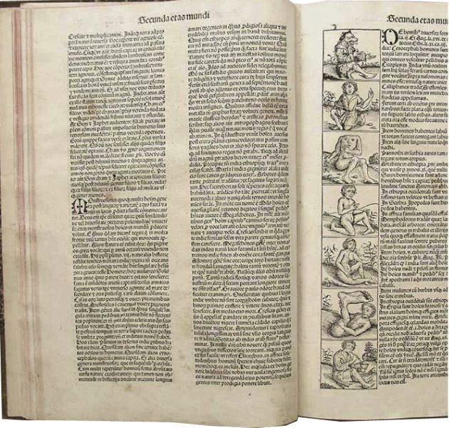 i+Diseño.Hartmann Schedel, Gente extraña, Die Schedelsche Weltchronik [Las Crónicas de Nuremberg].