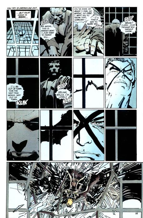 i+Diseño. El murciélago y la cruz sobre Bruce Wayne en 'Batman: The Dark Knight Returns'.