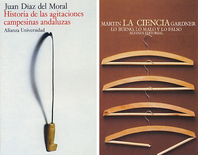 Imágenes de portadas objetuales para Alianza Editorial