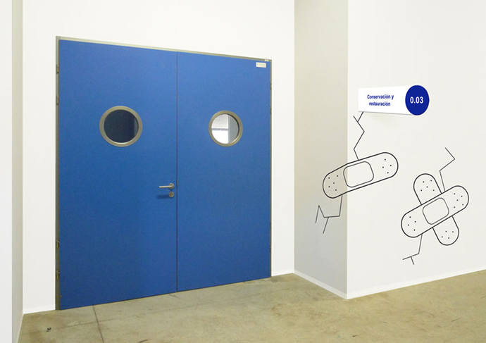 Señalética para Facultad de Bellas Artes de la Universidad de Murcia