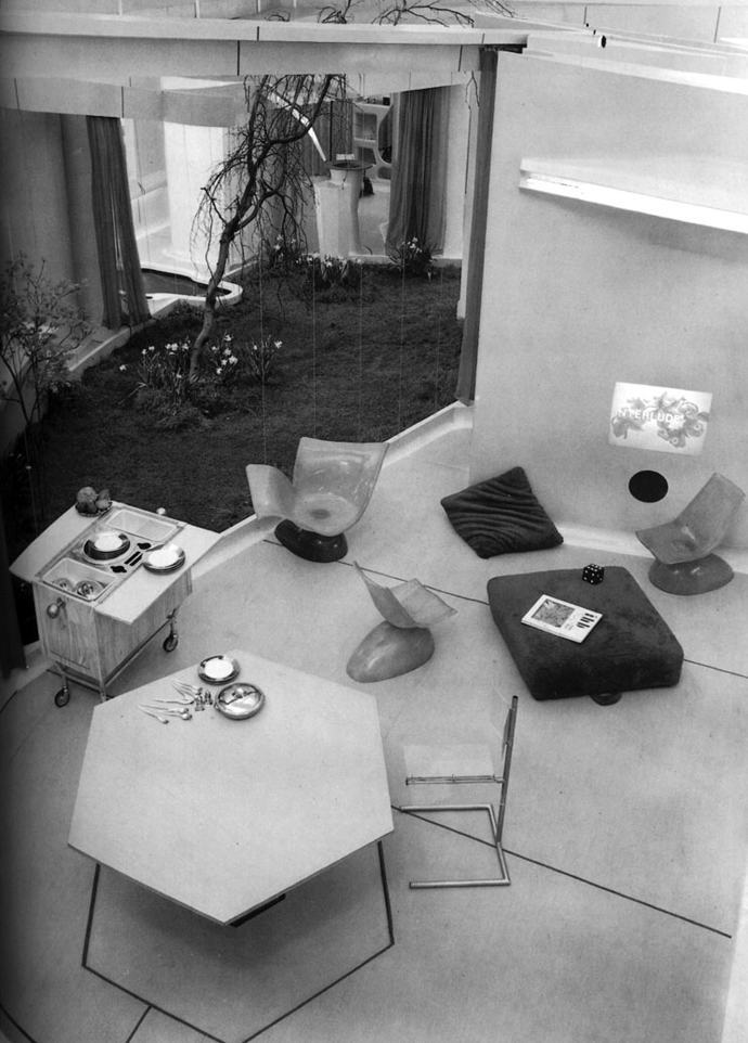 Interior da House of the Future, Alison e Peter Smithson