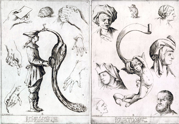 Giuseppe Maria Mitelli, Alfabeto in sogno, essemplare per dissegnare, 1683