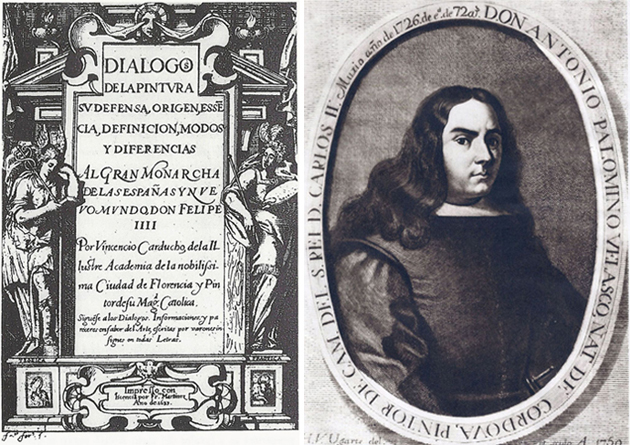 Fig. 15. Vicente Carducho, Diálogos de la pintura, 1633 / Fig. 16. Antonio A. Palomino y Velasco