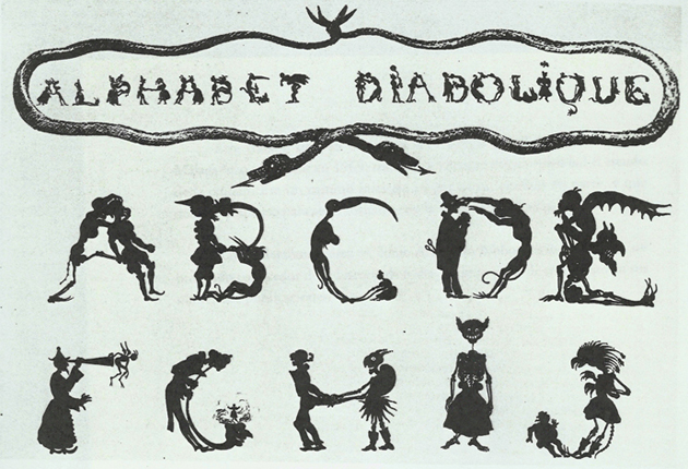 Fig. 21. Alfabeto diabólico, publicado por Aubert, 1835