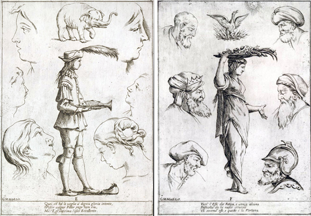 Giuseppe Maria Mitelli, Alfabeto in sogno, essemplare per dissegnare, 1683