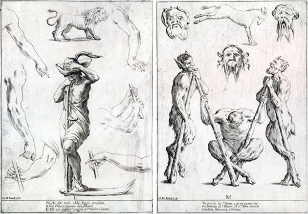 Giuseppe Maria Mitelli, Alfabeto in sogno, essemplare per dissegnare, 1683