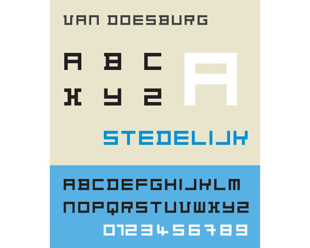 Theo van Doesburg, Alfabeto elástico, 1919