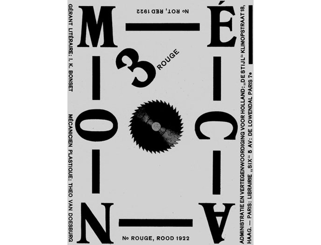 Theo van Doesburg, Portada de la Revista Mecano, nº 3, 1922